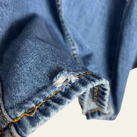 Free People Rare Vintage Super Wide Leg Jeans Size 6 - Picture 9 of 11